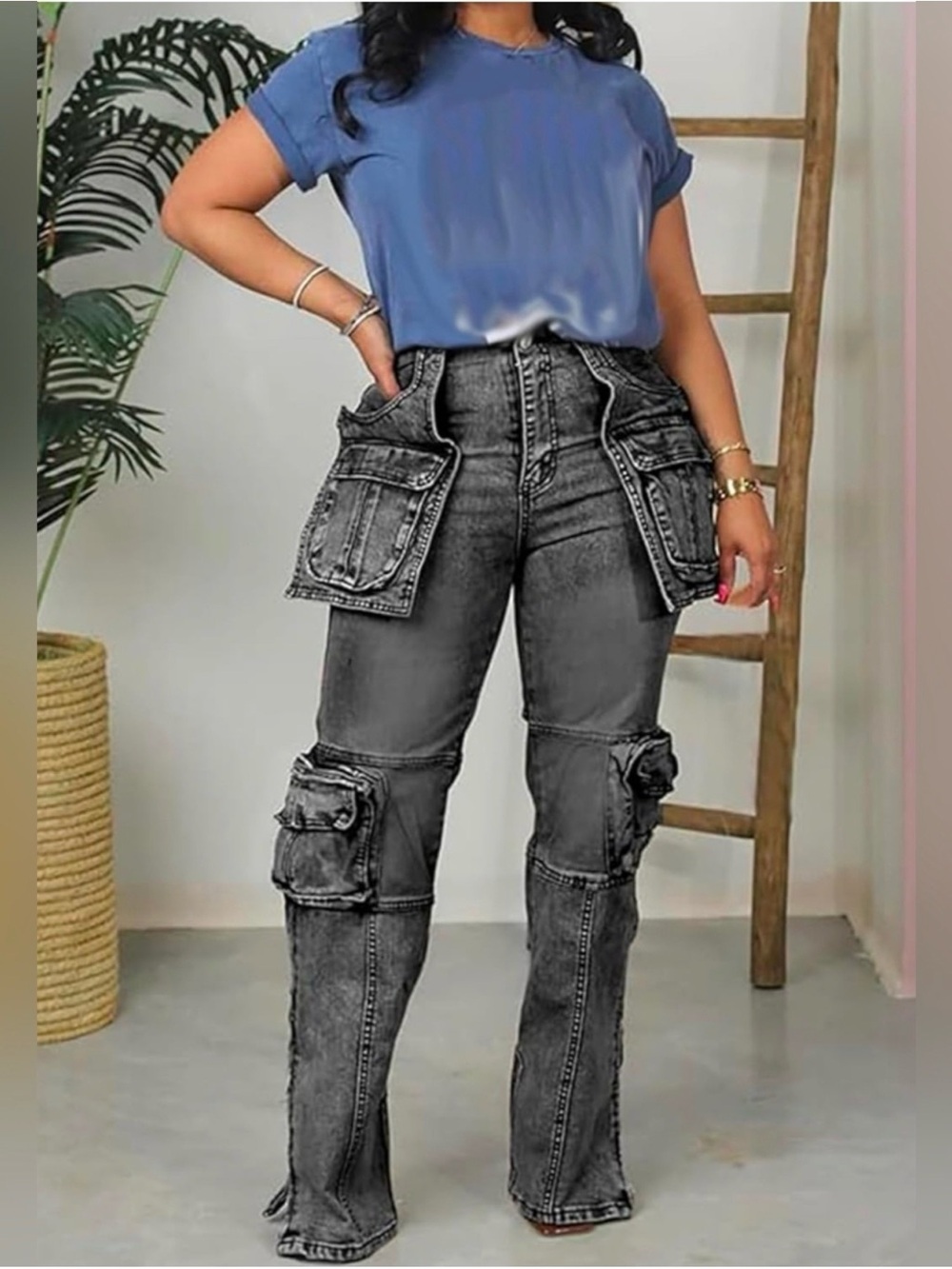 Unbranded Acid Wash Cargo Pants